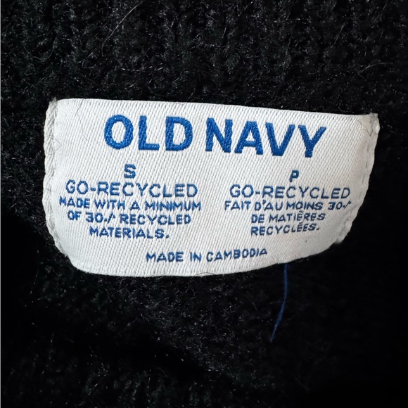 Old Navy Black Cocoon Tunic Sweater Size Small Oversized - Picture 9 of 12